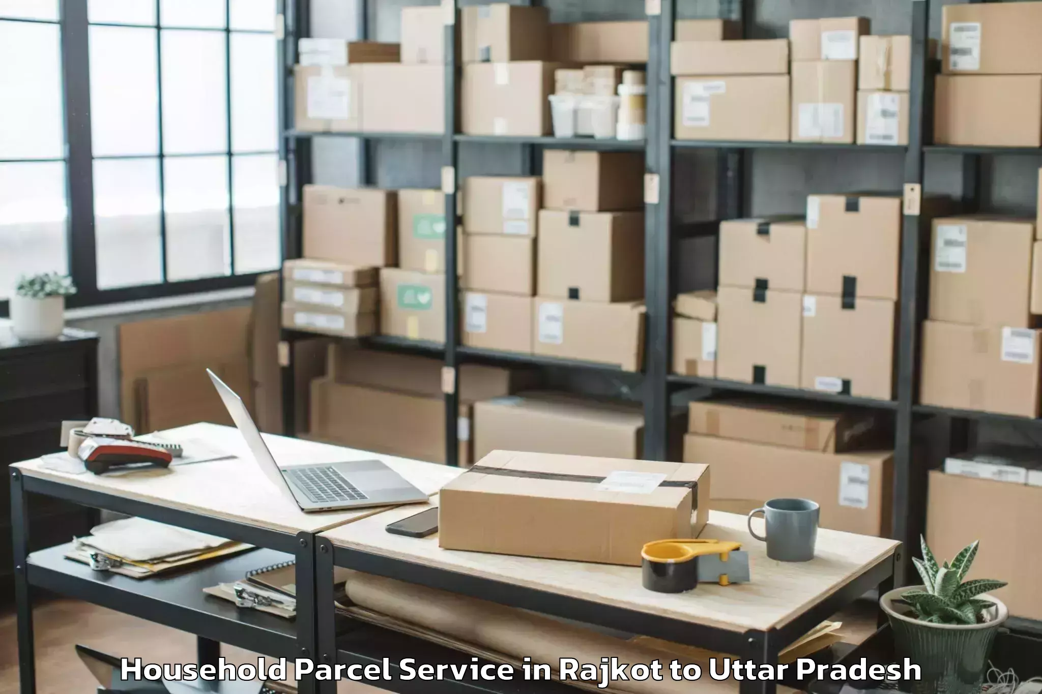 Book Rajkot to Muhammadabad Household Parcel